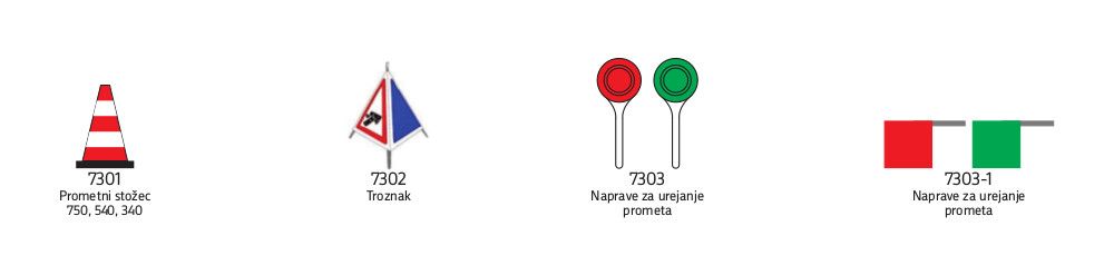 7300 Ročni opozorilni znaki